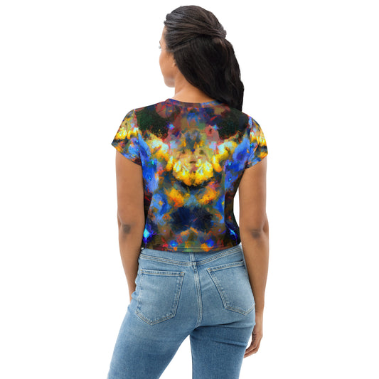 All-Over Print Crop Tee - Prawn Raphaelites