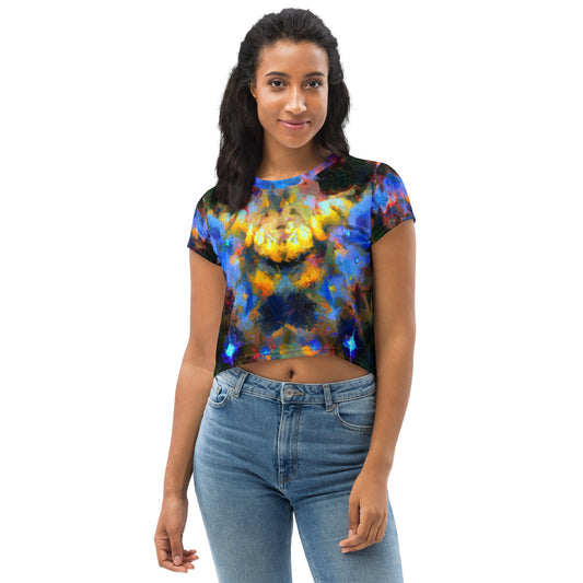 All-Over Print Crop Tee - Prawn Raphaelites