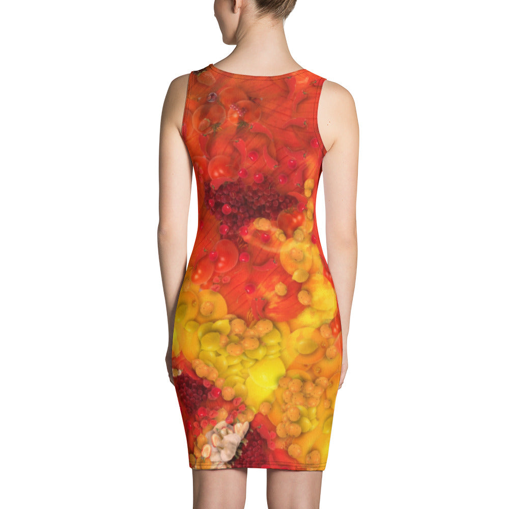 Sublimation Cut & Sew Dress - Fire 3506 Vegetables