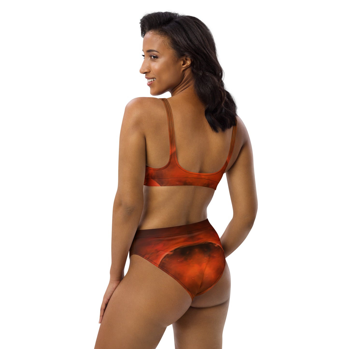 Recycled high-waisted bikini - Trapezium Golden Age