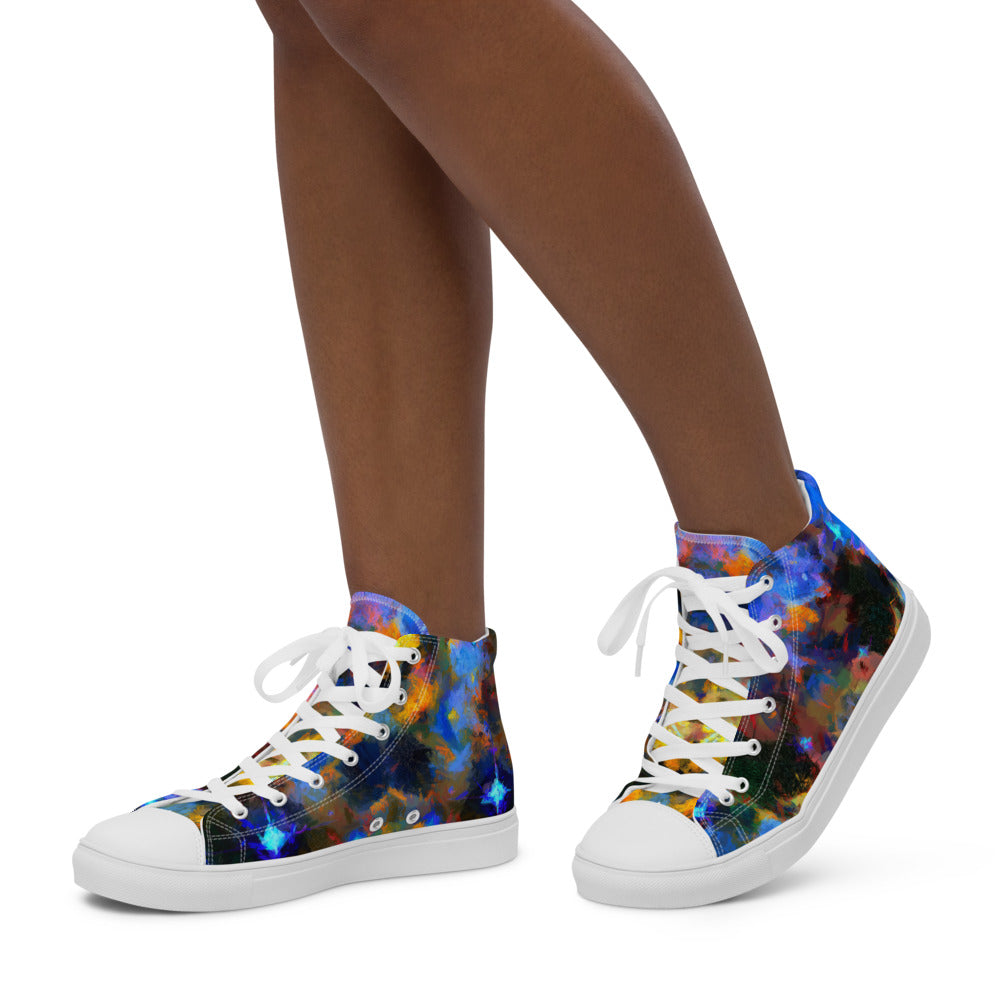 Women’s high top canvas shoes - Prawn Raphaelites