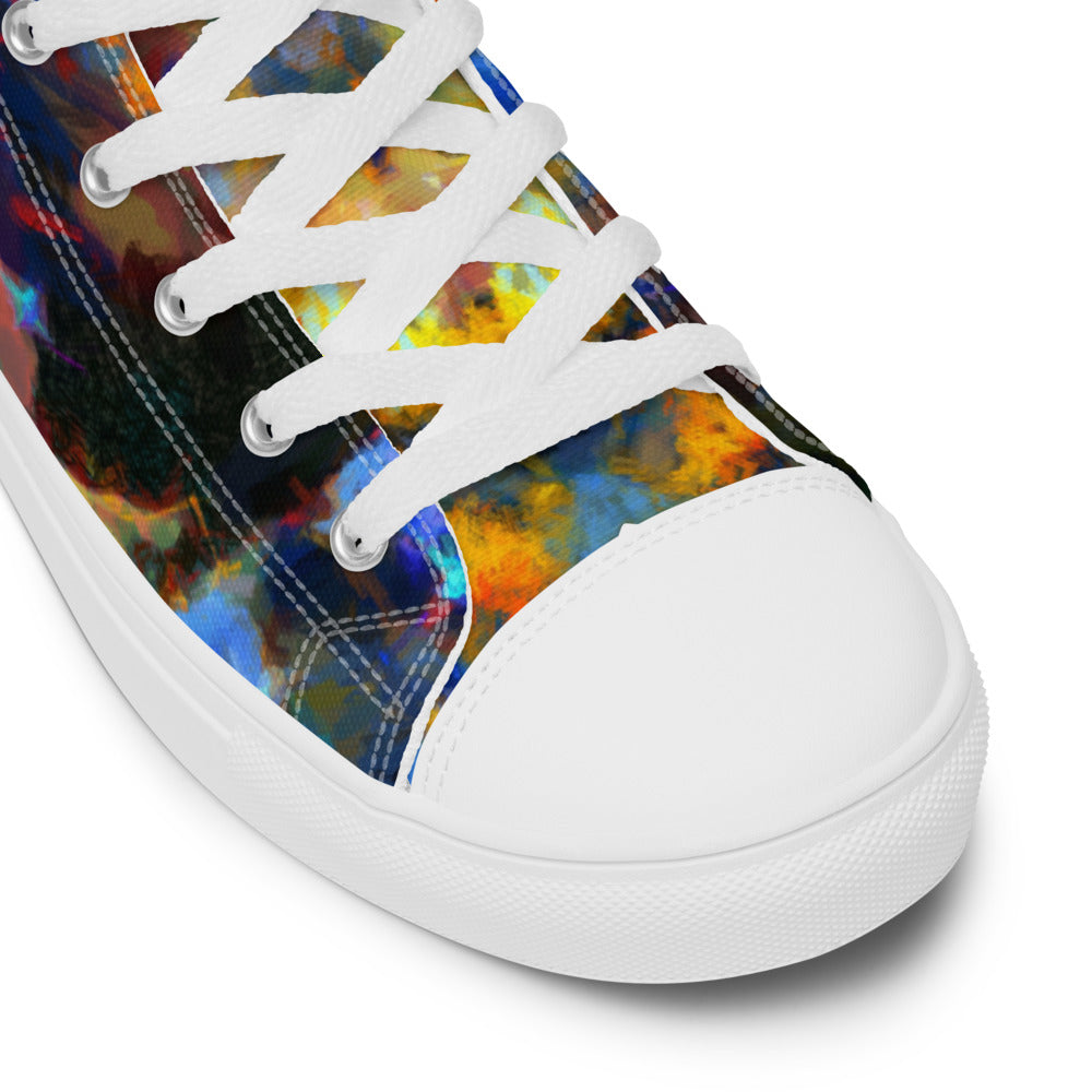 Women’s high top canvas shoes - Prawn Raphaelites